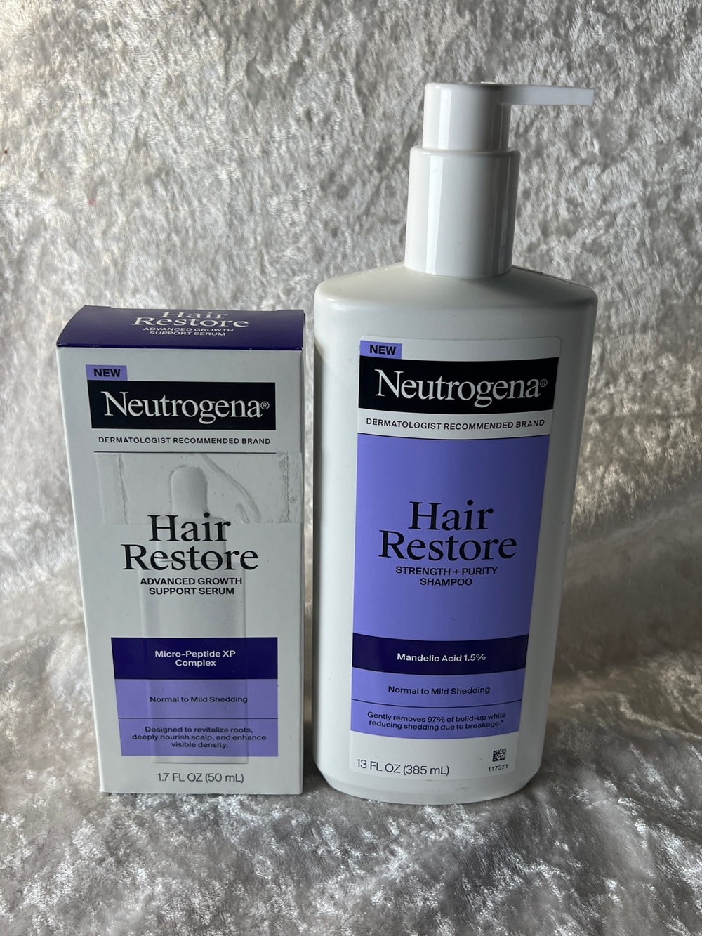 Neutrogena Hair Restore Shampoo & Serum Duo - Purple and White